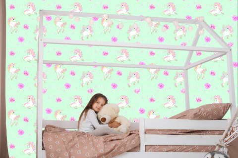 Tapeta Dla Dzieci - Fantastyczne Jednorożce Flizelina 53x1000 TR-301-VER-53