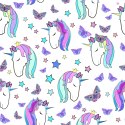 Tapeta Dla Dzieci - Jednorożce I Motyle Na Tle Gwiazd Flizelina 53x1000 TR-3351-VER-53