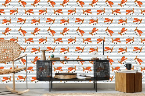 Tapeta Bajkowe Samoloty Retro Flizelina 53x1000 TR-5763-VER-53