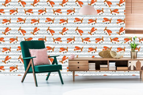 Tapeta Bajkowe Samoloty Retro Flizelina 53x1000 TR-5763-VER-53