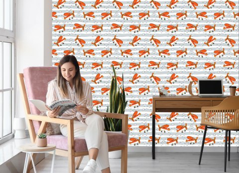 Tapeta Bajkowe Samoloty Retro Flizelina 53x1000 TR-5763-VER-53