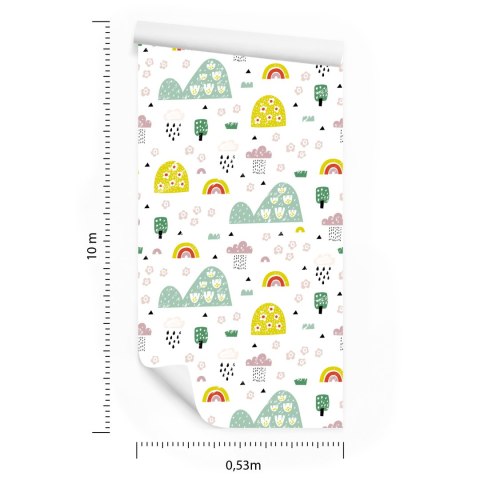 Tapeta Dla Dzieci - Deszczowy Krajobraz Flizelina 53x1000 TR-942-VER-53