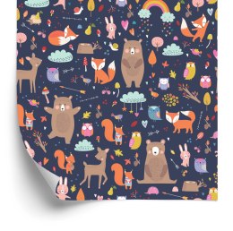 Tapeta Dla Dzieci - Bawiące Się Leśne Zwierzątka Flizelina 53x1000 TR-1682-VER-53