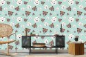 Tapeta Dla Dzieci - Geometryczne Niedźwiedzie Flizelina 53x1000 TR-215-VER-53