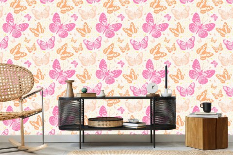 Tapeta Dla Dzieci - Kolorowe Motyle Flizelina 53x1000 TR-1096-VER-53