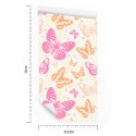 Tapeta Dla Dzieci - Kolorowe Motyle Flizelina 53x1000 TR-1096-VER-53