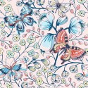 Tapeta Dla Dzieci - Kolorowe Motyle I Kwiaty Flizelina 53x1000 TR-627-VER-53
