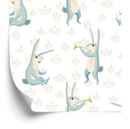 Tapeta Dla Dzieci - Radosne Muzykalne Króliki Flizelina 53x1000 TR-173-VER-53