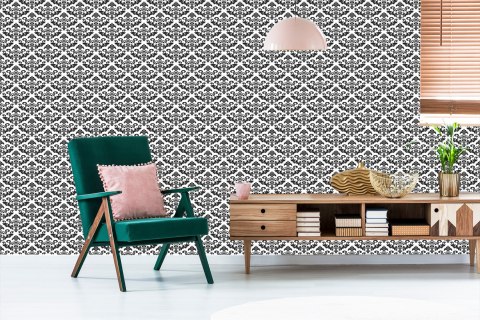 Tapeta Czarno - Białe Ornamenty Flizelina 53x1000 TR-1305-VER-53