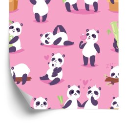 Tapeta Dla Dzieci - Szczęśliwe Pandy Flizelina 53x1000 TR-692-VER-53