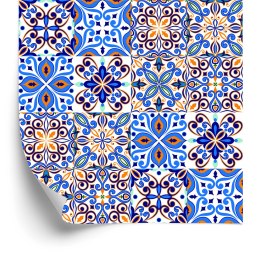 Tapeta Do Jadalni Imitacja Płytek Kolorowa Mozaika Flizelina 53x1000 TR-2795-VER-53