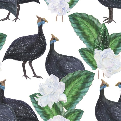 Tapeta - Egzotyczne Ptaki I Rośliny Flizelina 53x1000 TR-3366-VER-53