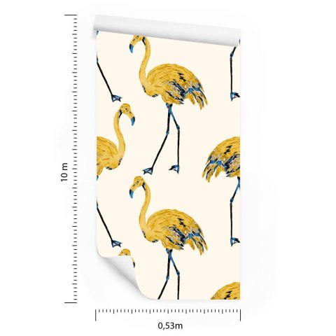 Tapeta - Flamingi Jak Malowane Flizelina 53x1000 TR-2098-VER-53