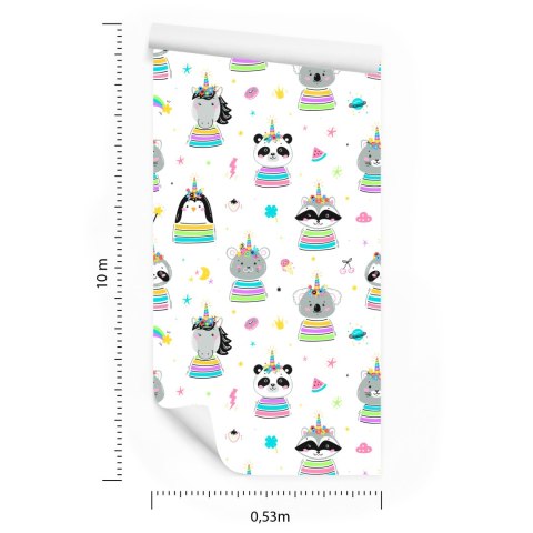 Tapeta Kolorowe Zwierzęta Flizelina 53x1000 TR-2133-VER-53