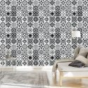 Tapeta Czarno - Biała Śródziemnomorska Mozaika Flizelina 53x1000 TR-53-VER-53