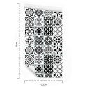 Tapeta Czarno - Biała Śródziemnomorska Mozaika Flizelina 53x1000 TR-53-VER-53