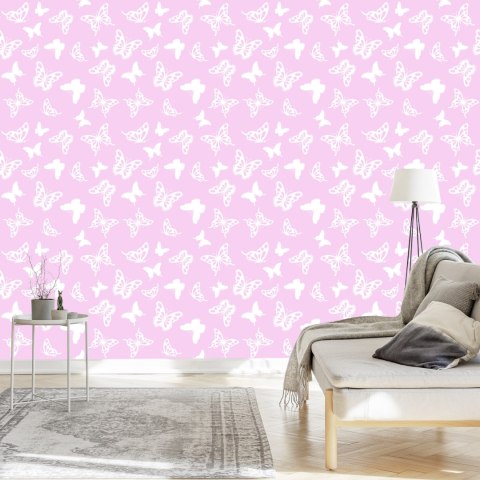 Tapeta Dla Dzieci - Białe Motyle Flizelina 53x1000 TR-588-VER-53