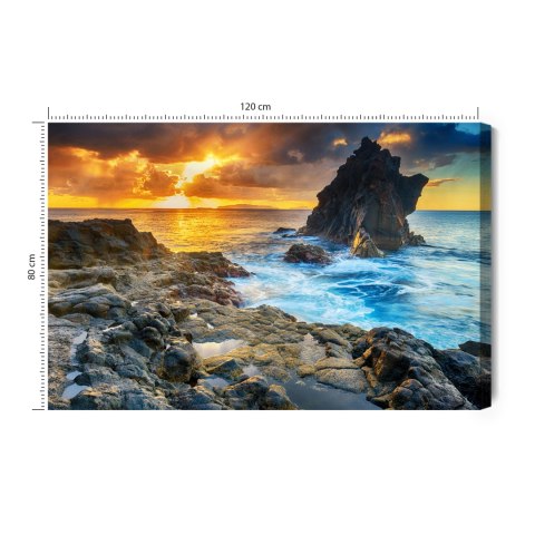Obraz Na Płótnie Zachód Słońca Nad Wodą Canvas 120x80 LB-3-C120-80