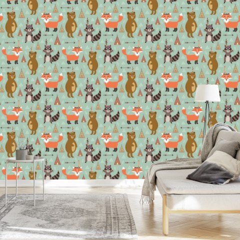 Tapeta Bajkowe Liski Indianie Flizelina 53x1000 TR-4647-VER-53