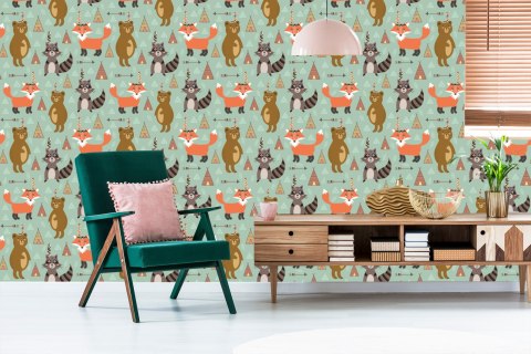 Tapeta Bajkowe Liski Indianie Flizelina 53x1000 TR-4647-VER-53