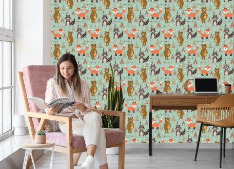 Tapeta Bajkowe Liski Indianie Flizelina 53x1000 TR-4647-VER-53