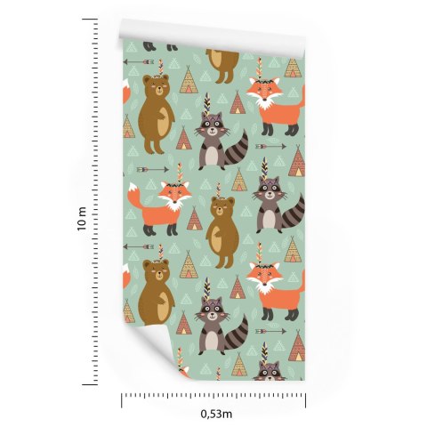 Tapeta Bajkowe Liski Indianie Flizelina 53x1000 TR-4647-VER-53