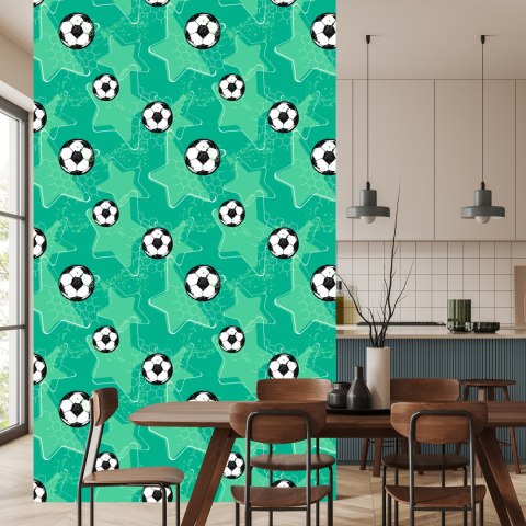 Tapeta Piłki Nożne Na Tle Gwiazdek Flizelina 53x1000 TR-6046-VER-53