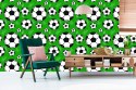 Tapeta Piłki Nożne Na Zielonym Tle Flizelina 53x1000 TR-6016-VER-53