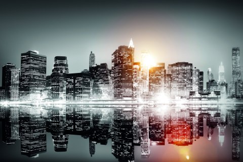 Obraz Na Płótnie Architektura Nowego Jorku Canvas Naturalny 120x80 LB-115-NC120-80