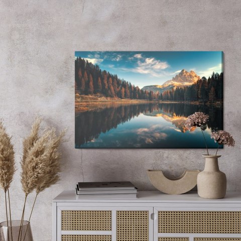 Obraz Na Płótnie Jezioro Antorno, Włochy Canvas Naturalny 100x70 LB-95-NC100-70