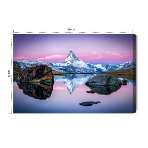 Obraz Na Płótnie Jezioro W Górach Canvas Naturalny 120x80 LB-94-NC120-80