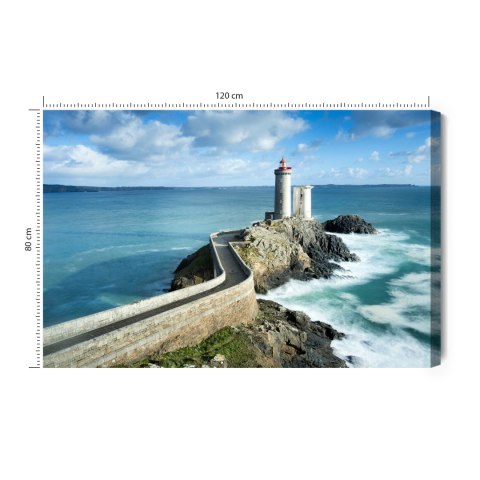 Obraz Na Płótnie Latarnia Morska We Francji Canvas Naturalny 120x80 LB-14-NC120-80