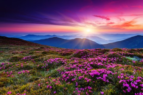 Obraz Na Płótnie Piękny Krajobraz Górski Canvas 120x80 LB-86-C120-80