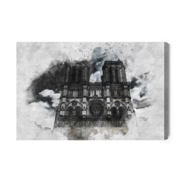 Obraz Na Płótnie Katedra Notre Dame, Paryż Canvas Naturalny 100x70 LB-148-NC100-70