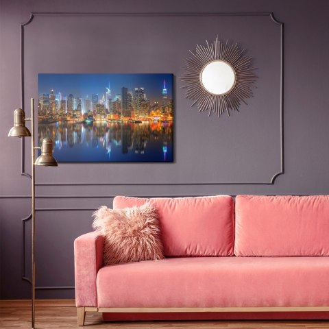 Obraz Na Płótnie Manhattan Nocą Canvas 120x80 LB-127-C120-80