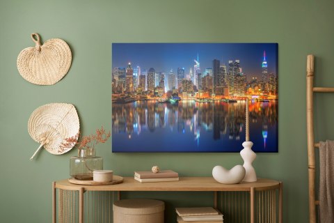Obraz Na Płótnie Manhattan Nocą Canvas 120x80 LB-127-C120-80