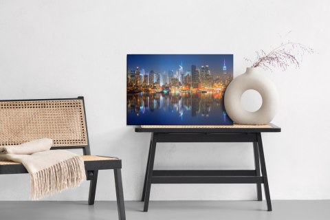 Obraz Na Płótnie Manhattan Nocą Canvas Naturalny 100x70 LB-127-NC100-70