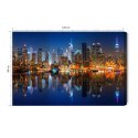 Obraz Na Płótnie Manhattan Nocą Canvas Naturalny 120x80 LB-127-NC120-80
