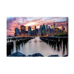 Obraz Na Płótnie Panorama Nowego Jorku Canvas Naturalny 120x80 LB-119-NC120-80