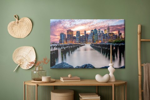 Obraz Na Płótnie Panorama Nowego Jorku Canvas Naturalny 120x80 LB-119-NC120-80