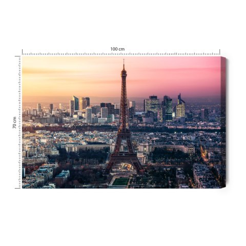 Obraz Na Płótnie Panorama Paryża Canvas Naturalny 100x70 LB-131-NC100-70