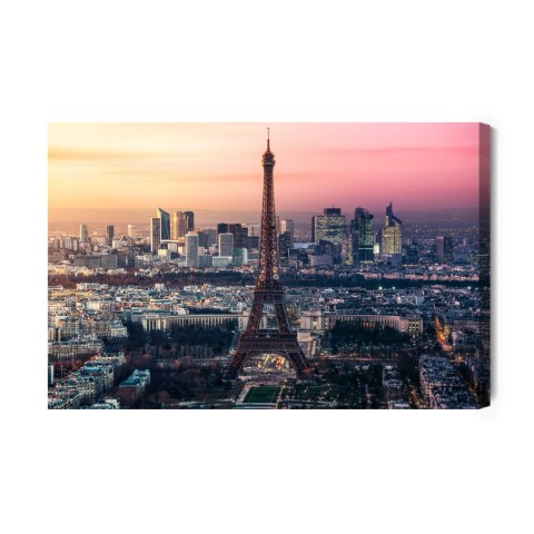 Obraz Na Płótnie Panorama Paryża Canvas Naturalny 120x80 LB-131-NC120-80