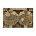 Obraz Na Płótnie Starożytna Mapa Świata Canvas Naturalny 120x80 LB-165-NC120-80