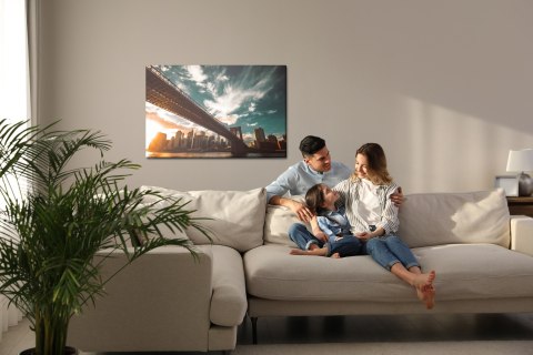 Obraz Na Płótnie Zachód Słońca W Nowym Jorku Canvas Naturalny 120x80 LB-129-NC120-80