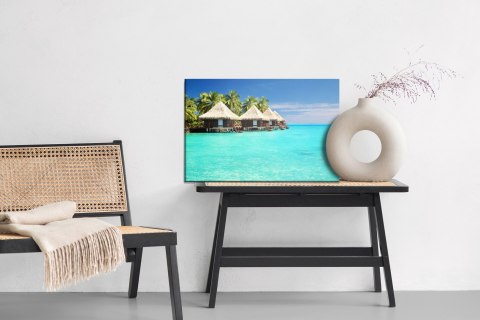 Obraz Na Płótnie Domki Na Brzegu Morza Canvas Naturalny 120x80 LB-449-NC120-80