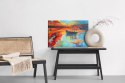 Obraz Na Płótnie Malowane Łódki Na Morzu Canvas 120x80 LB-450-C120-80