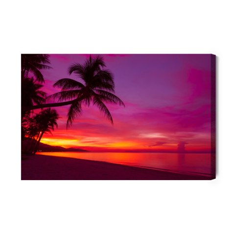 Obraz Na Płótnie Morze O Zachodzie Słońca Canvas Naturalny 100x70 LB-453-NC100-70