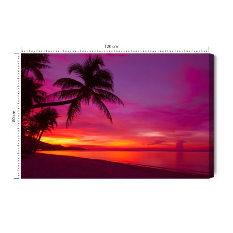 Obraz Na Płótnie Morze O Zachodzie Słońca Canvas Naturalny 120x80 LB-453-NC120-80