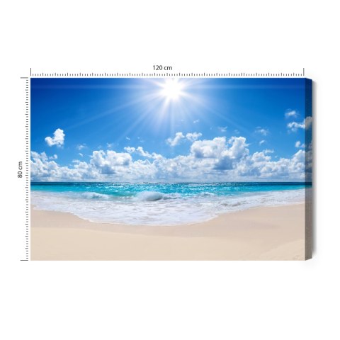 Obraz Na Płótnie Spokojne Morze I Plaża Canvas 120x80 LB-452-C120-80