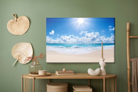 Obraz Na Płótnie Spokojne Morze I Plaża Canvas Naturalny 100x70 LB-452-NC100-70